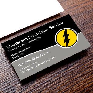 Moderner elektrischer Dienst mit Logo-Vorlage Visitenkarte