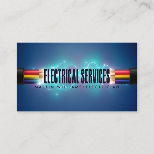 Moderner Elektrischer Draht Visitenkarte (Vorderseite)