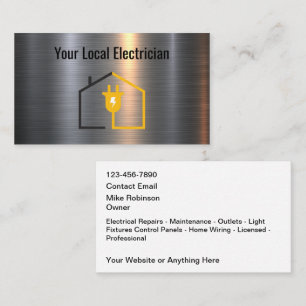 Moderner Elektroinstallateur-Service Visitenkarte