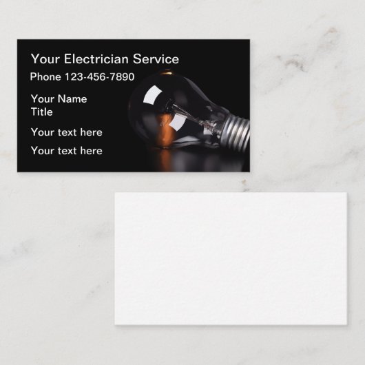 Moderner Elektromoderner Visitenkarte (Vorne/Hinten)