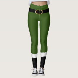 Moderner Elf Santa Kostüm Niedlich Weihnachten Leggings