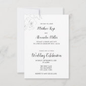 Moderner Elopement-Empfang - Einladung zur Hochzei (Rückseite)