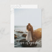 Moderner Elopement-Empfang - Einladung zur Hochzei (Vorne/Hinten)