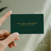 Moderner Emerald Green Minimal Beruflich Visitenkarte