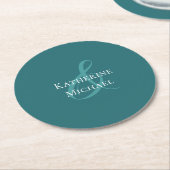 Moderner Emerald Green Wedding Paper Untersetzer (Angewinkelt)
