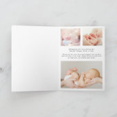 Moderner Empfang 4 Foto Geburt Ankündigung (Innenseite)