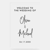 Moderner Empfang Acrylschild (Vorderseite)