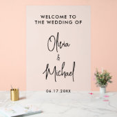 Moderner Empfang Acrylschild (Hochzeit)