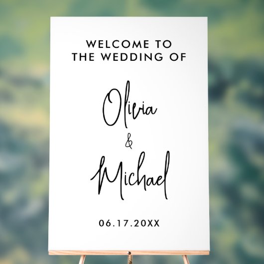 Moderner Empfang Acrylschild (Neutral)