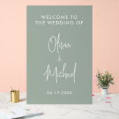 Moderner Empfang Acrylschild (Hochzeit)