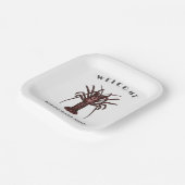 Moderner Empfang an Meeresfrüchten Lobster Sashimi Pappteller (Gewinkelt)