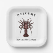 Moderner Empfang an Meeresfrüchten Lobster Sashimi Pappteller (Vorderseite)