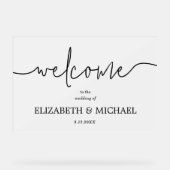 Moderner Empfang für MinimalWedding Acrylschild (Vorderseite)