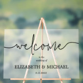 Moderner Empfang für MinimalWedding Acrylschild (Neutral)