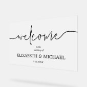 Moderner Empfang für MinimalWedding Acrylschild (Winkel)