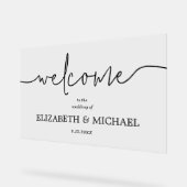 Moderner Empfang für MinimalWedding Acrylschild (Winkel)