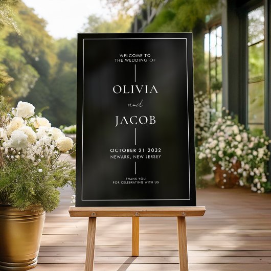 Moderner Empfang für MinimalWedding Acrylschild