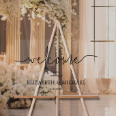 Moderner Empfang für MinimalWedding Acrylschild