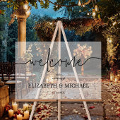 Moderner Empfang für MinimalWedding Acrylschild