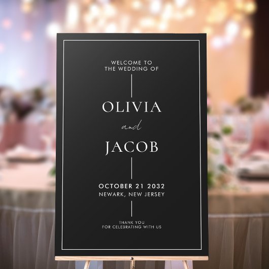Moderner Empfang für MinimalWedding Acrylschild