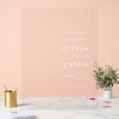 Moderner Empfang für MinimalWedding Acrylschild (Hochzeit)