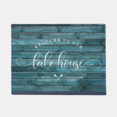 Moderner Empfang in unserem Lake House Skript Cust Fußmatte (Vorderseite)