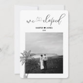 Moderner Empfang laden ein | Hochzeit am Strand Einladung (Vorderseite)