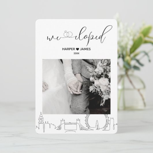 Moderner Empfang laden ein | London Einladung (Stehend Vorderseite)