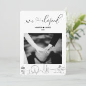 Moderner Empfang laden ein | Vegas Einladung (Stehend Vorderseite)