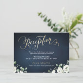 Moderner Empfang mit Goldschrift Begleitkarte (Stehend Vorderseite)