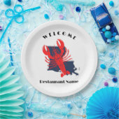 Moderner Empfang Rote Krebse Louisiana individuell Pappteller (Party)