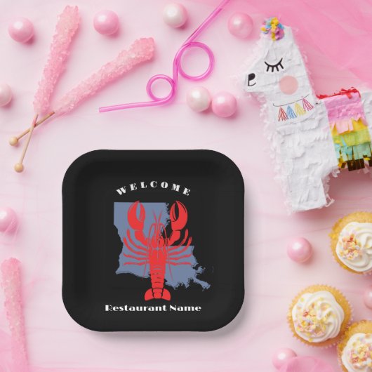 Moderner Empfang Rote Krebse Louisiana individuell Pappteller (Party)