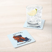 Moderner Empfang Rote Krebse Louisiana individuell Rechteckiger Pappuntersetzer (Vor Ort)