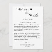 Moderner Empfang und vielen Dank für Ihren Hochzei Dankeskarte (Vorderseite)