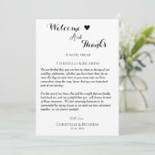 Moderner Empfang und vielen Dank für Ihren Hochzei Dankeskarte (Stehend Vorderseite)