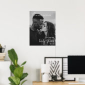Moderner Empfang vor dem Foto Verlobung Poster (Heimbüro)
