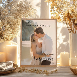 Moderner Empfang vor dem Foto Verlobung Poster