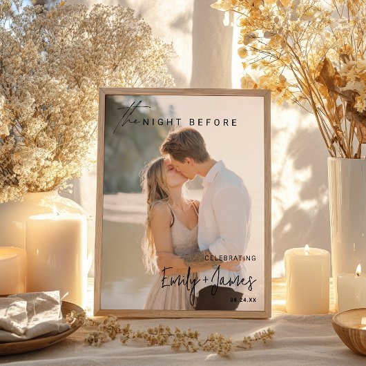 Moderner Empfang vor dem Foto Verlobung Poster