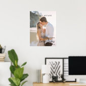 Moderner Empfang vor dem Foto Verlobung Poster (Heimbüro)