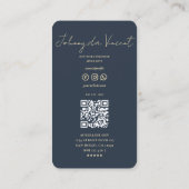 Moderner Entwickler Software Engineer Dark Blue Visitenkarte (Rückseite)