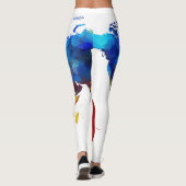 Moderner Entwurf der Weltkarte auf sexy Leggings (Rückseite)