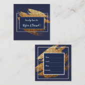 Moderner Entwurf des Blaus und des Goldes Empfehlungskarte (Vorne/Hinten)