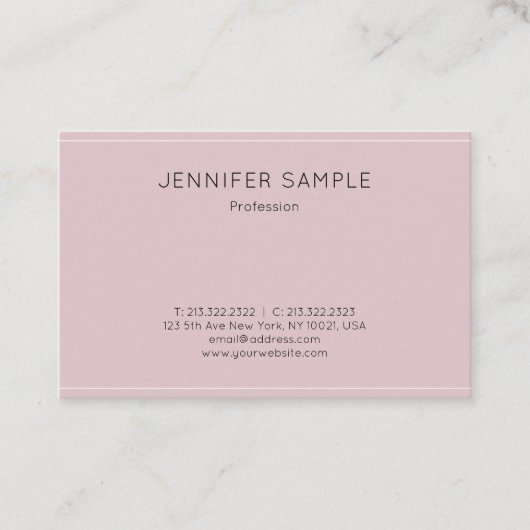 Moderner Entwurfs-einfaches berufliches elegantes Visitenkarte (Vorderseite)