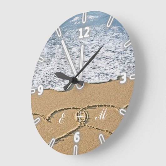 Moderner entzückender tropischer Strand, Große Wanduhr (Winkel)