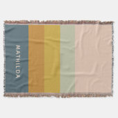 Moderner erdgestreifter Personalisierter Name gemü Decke (Vorderseite)