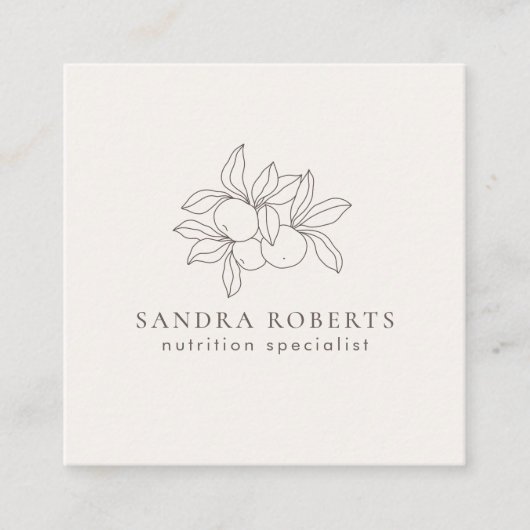 Moderner Ernährungsspezialist Visitenkarte (Vorderseite)