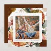 Moderner Erntedank Elegantes Foto Feiertagskarte (Vorne/Hinten)