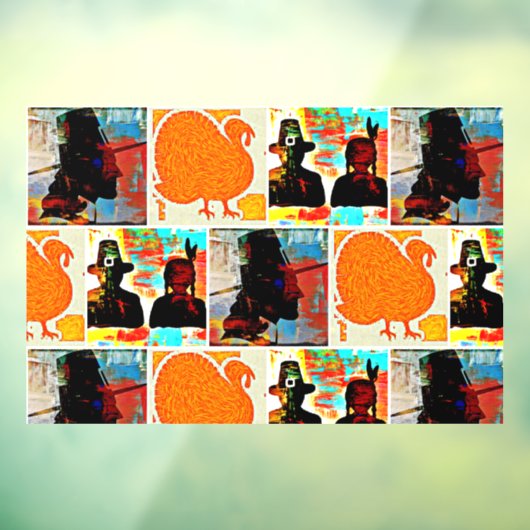 Moderner Erntedank Fensteraufkleber (Blatt 3)