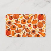 Moderner Erntedank für Herbst-Pumpkins Platzkarte (Rückseite)