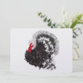 Moderner Erntedank Glattschildkröte Feiertagskarte (Stehend Vorderseite)